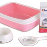 Savic kitten kattenbak iriz startset roze / wit