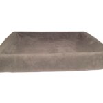 Bia bed fleece overtrek hondenmand taupe