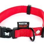 Martin sellier halsband nylon rood verstelbaar