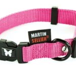 Martin sellier halsband nylon roze verstelbaar