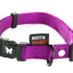 Martin sellier halsband nylon paars verstelbaar