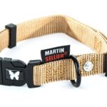 Martin sellier halsband nylon beige verstelbaar