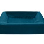 Bia bed royal fluweel overtrek hondenmand petrol