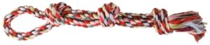 Trixie werp flostouw 3-knoop multicolor assorti