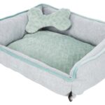 Trixie junior hondenmand grijs / mintgroen