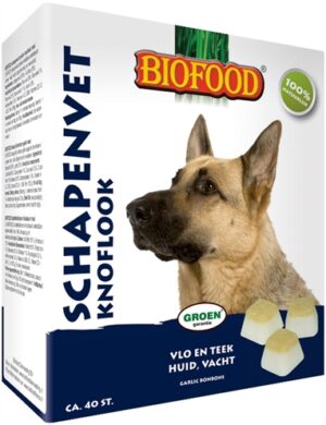 Biofood schapenvet maxi bonbons knoflook