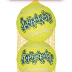 Kong squeakair tennisbal geel met piep